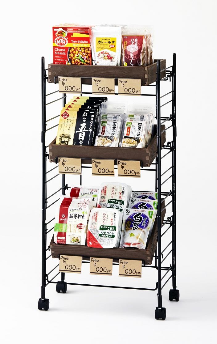 写真：「コネクトスタンド」3段積みの使用イメージ