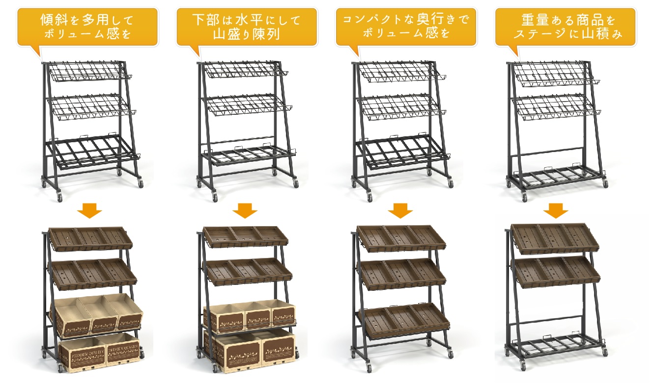 多彩な棚割りパターンに対応