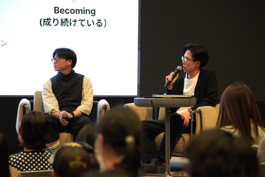 前田さんと福島さんのトークの様子