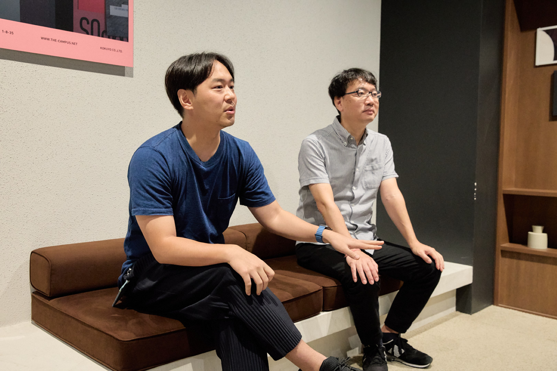 上野さんと東口さんのインタビューの様子