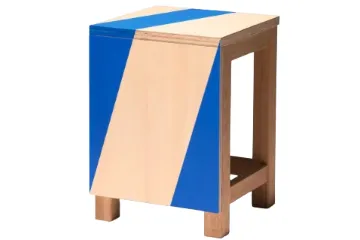 CRAFT SQUARE STOOL TOT STRIPE