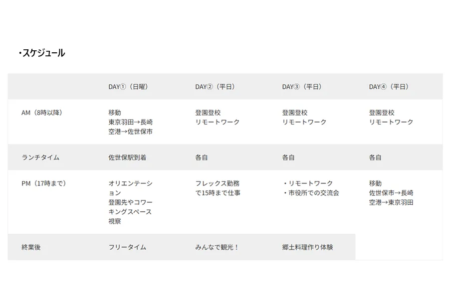 スケジュール