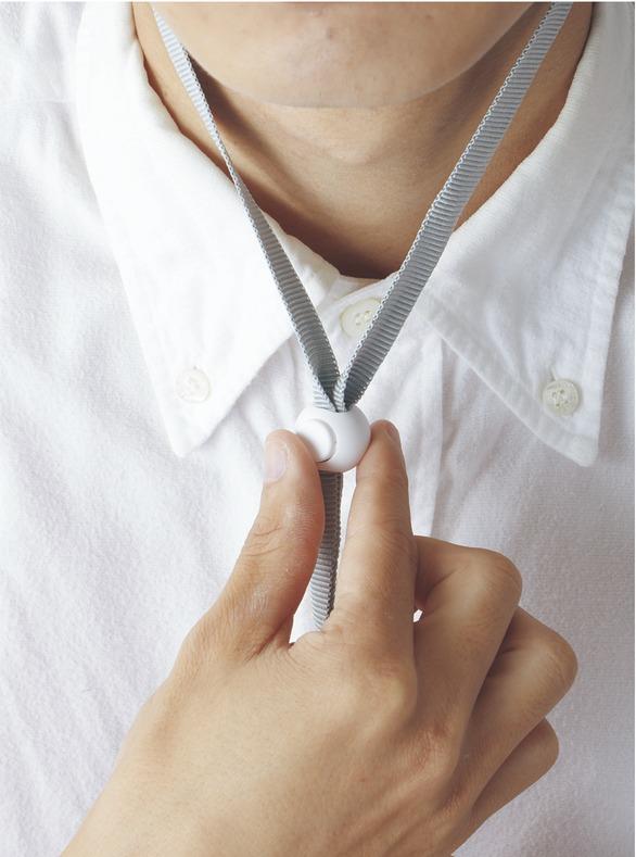 サイズ調整のしやすいあご紐