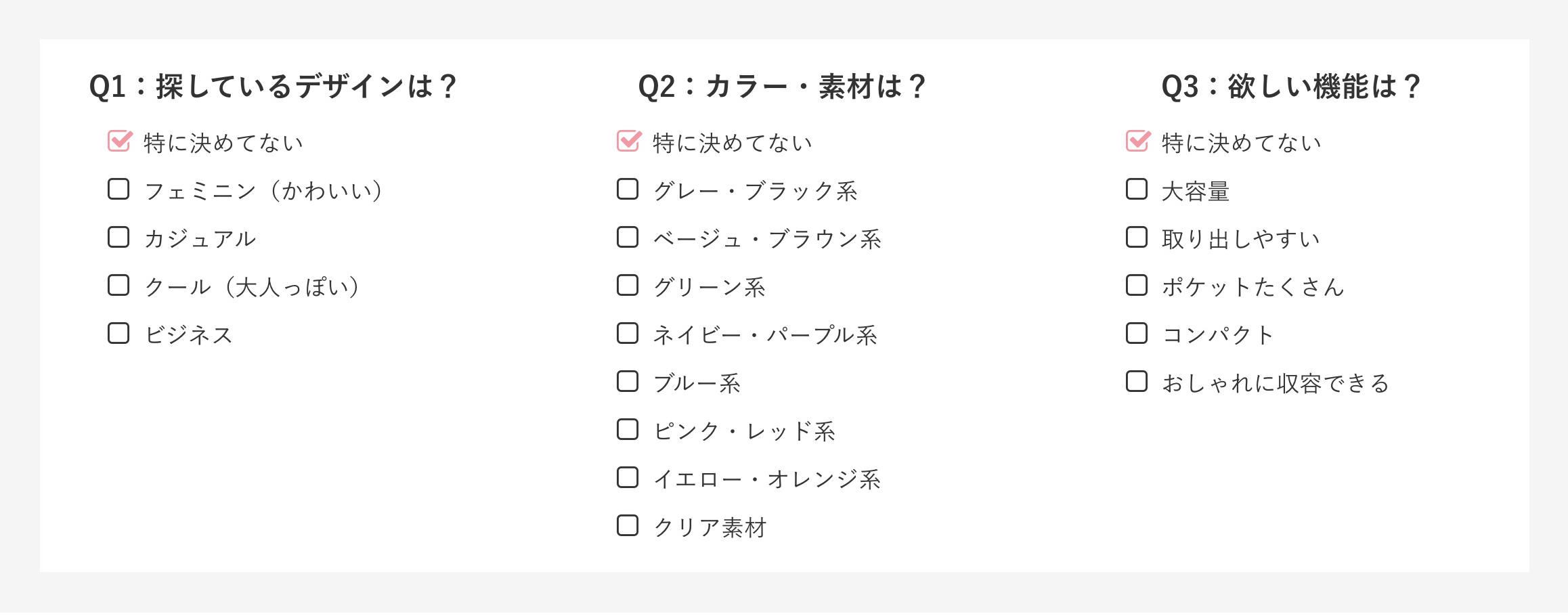 チェック項目　イメージ