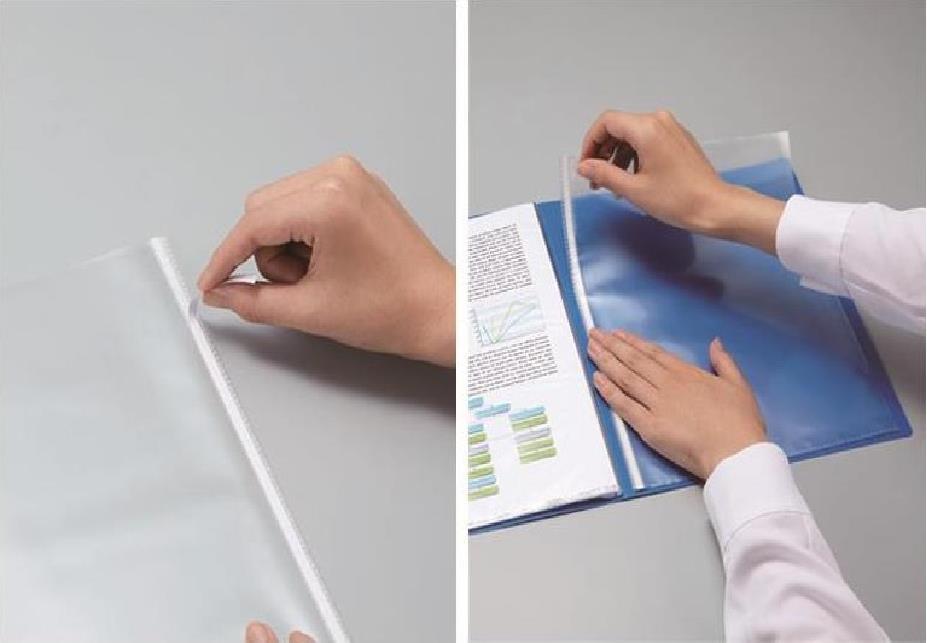 取り付け方も簡単 （はく離紙をはがして、うら表紙に貼るだけ）