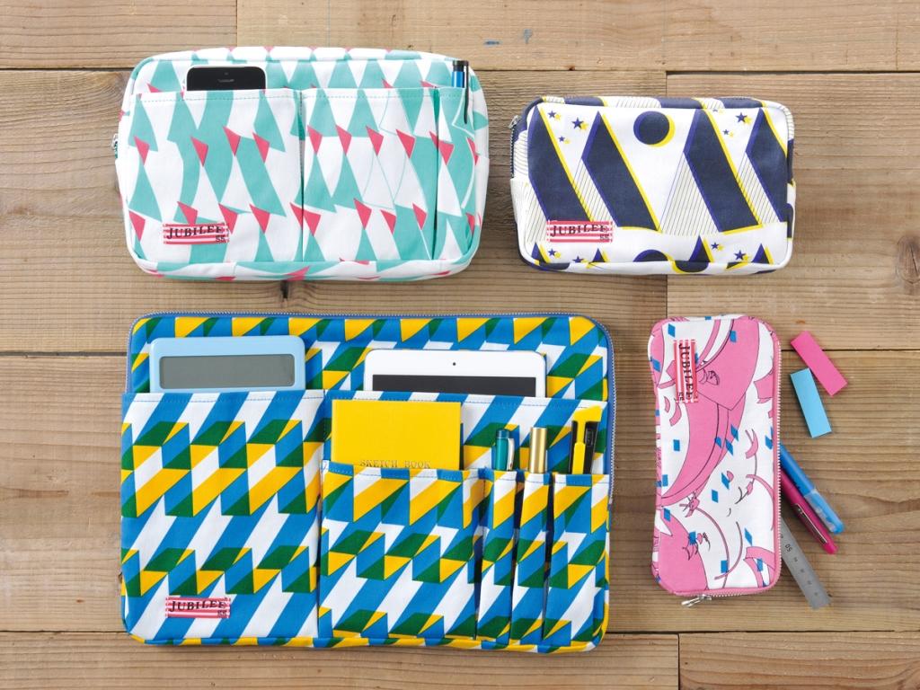 写真：バッグインバッグ M、L、ポーチS、ペンケース＜JUBILEEgg＞