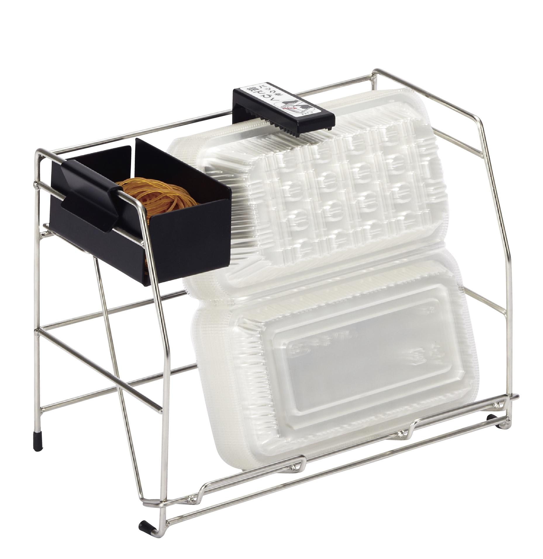 写真右：「スマートパックホルダー」の使用イメージ