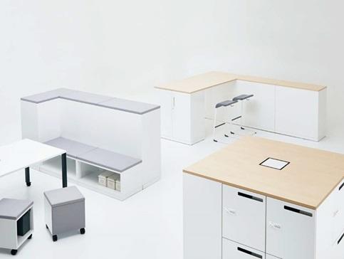 写真：コミュニケーションを促す収納レイアウト例