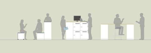 写真：コミュニケーションを促す収納レイアウト例