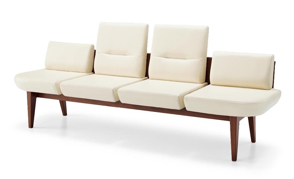 <4人掛け> ミドルバック両アール・肘なしタイプ