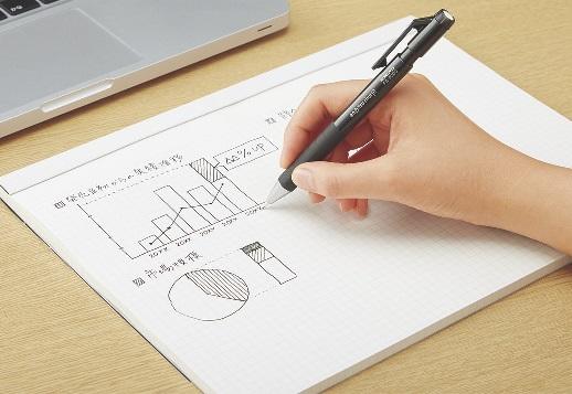 写真：「鉛筆シャープTypeS（0.9mm）」使用シーン