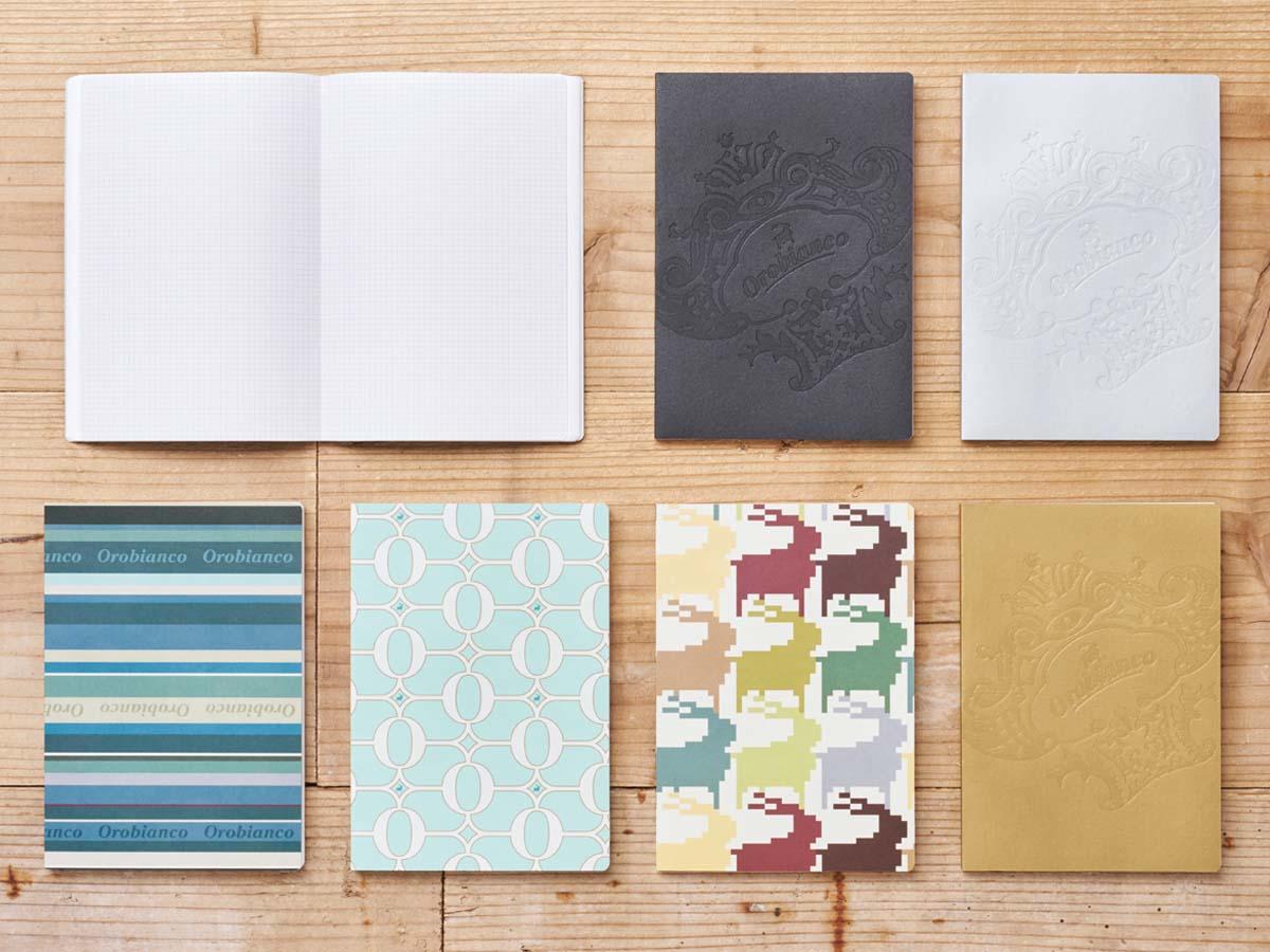 「ノートブック・B6〈Orobianco〉」ラインアップ　© Orobianco Japan.