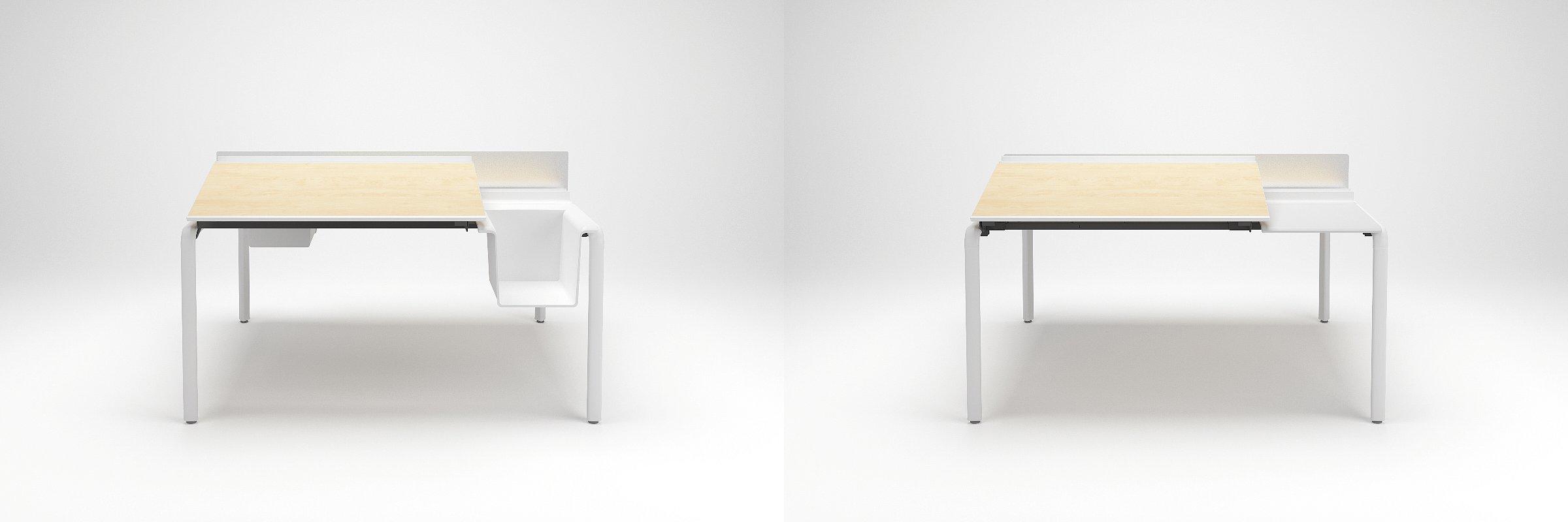 コクヨUPTIS デスク 組立設置込】コクヨ UPTIS 天板傾斜デスク片面独立 トレータイプ 幅