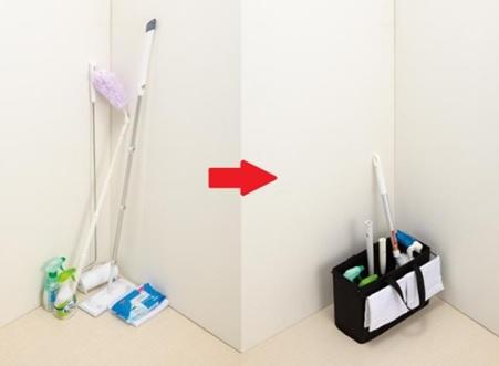 共通の伸縮柄を使う事で従来よりコンパクトに収納できる