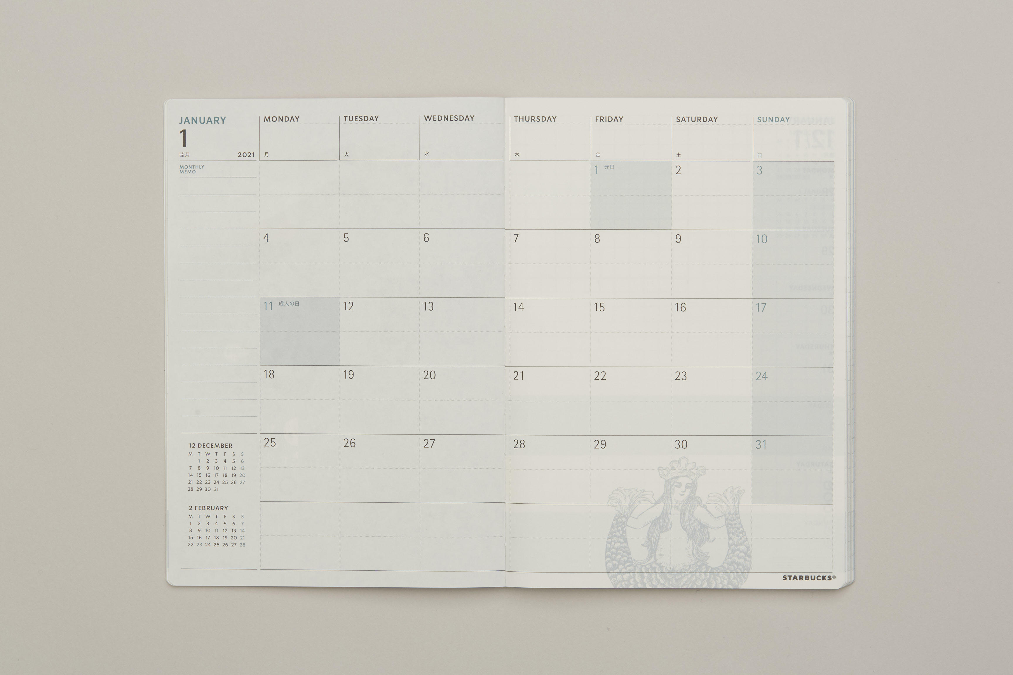 マンスリーページ