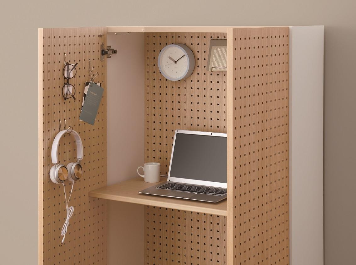 カウネット折りたたみブースデスク オレルタ ダークブラウ ン 在宅ワーク時も仕事に集中できるブースデスク 「オレルタ」を発売