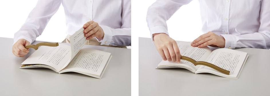 置くだけなので、少ない手順でページをめくれる