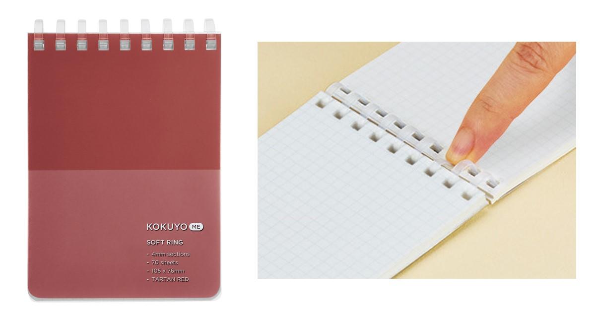 （左）ソフトリングメモ　商品イメージ（右）ソフトリングイメージ