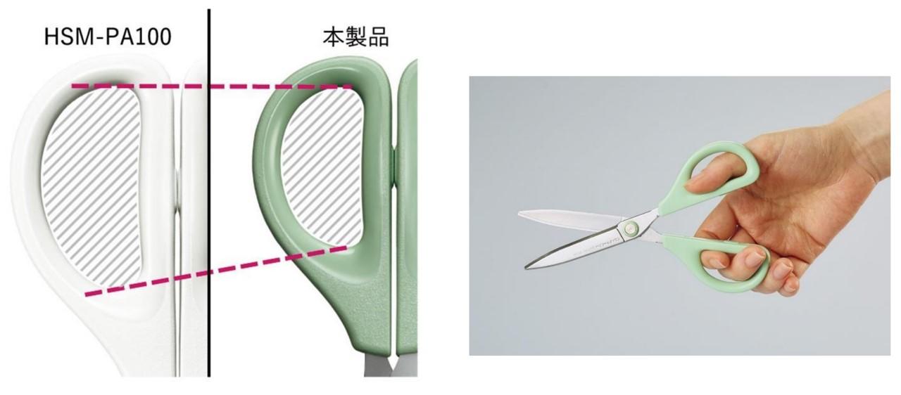 ちょっと大きいかも？」の声を受け、「ハサミ＜サクサ＞（ハイブリット