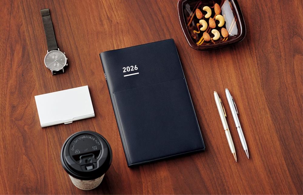 頑張りますページ マークス 手帳 2026 スケジュール帳 2026年1月始まり 月間ブロック B5