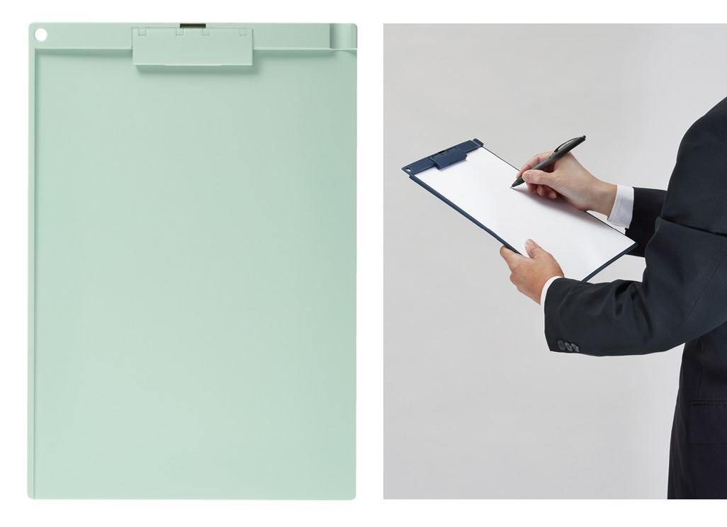 とじるときに大きな音がしない「クリップボード（薄型・静音クリップ