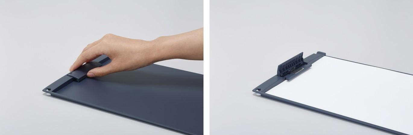 とじるときに大きな音がしない「クリップボード（薄型・静音クリップ