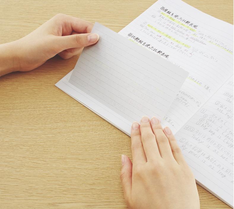 写真：折り返してきれいにしまえる