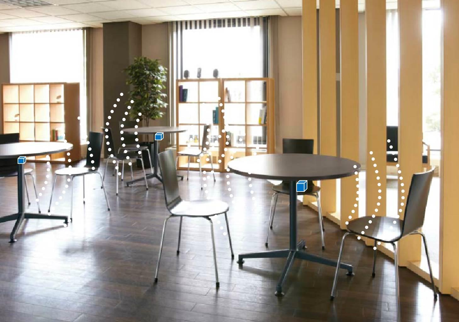 写真：「アタッチ サウンドマスキングスピ－カ－」の設置イメージ