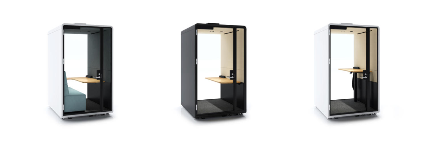 （左から）ソファータイプ、デスクタイプ、電動昇降デスクタイプ