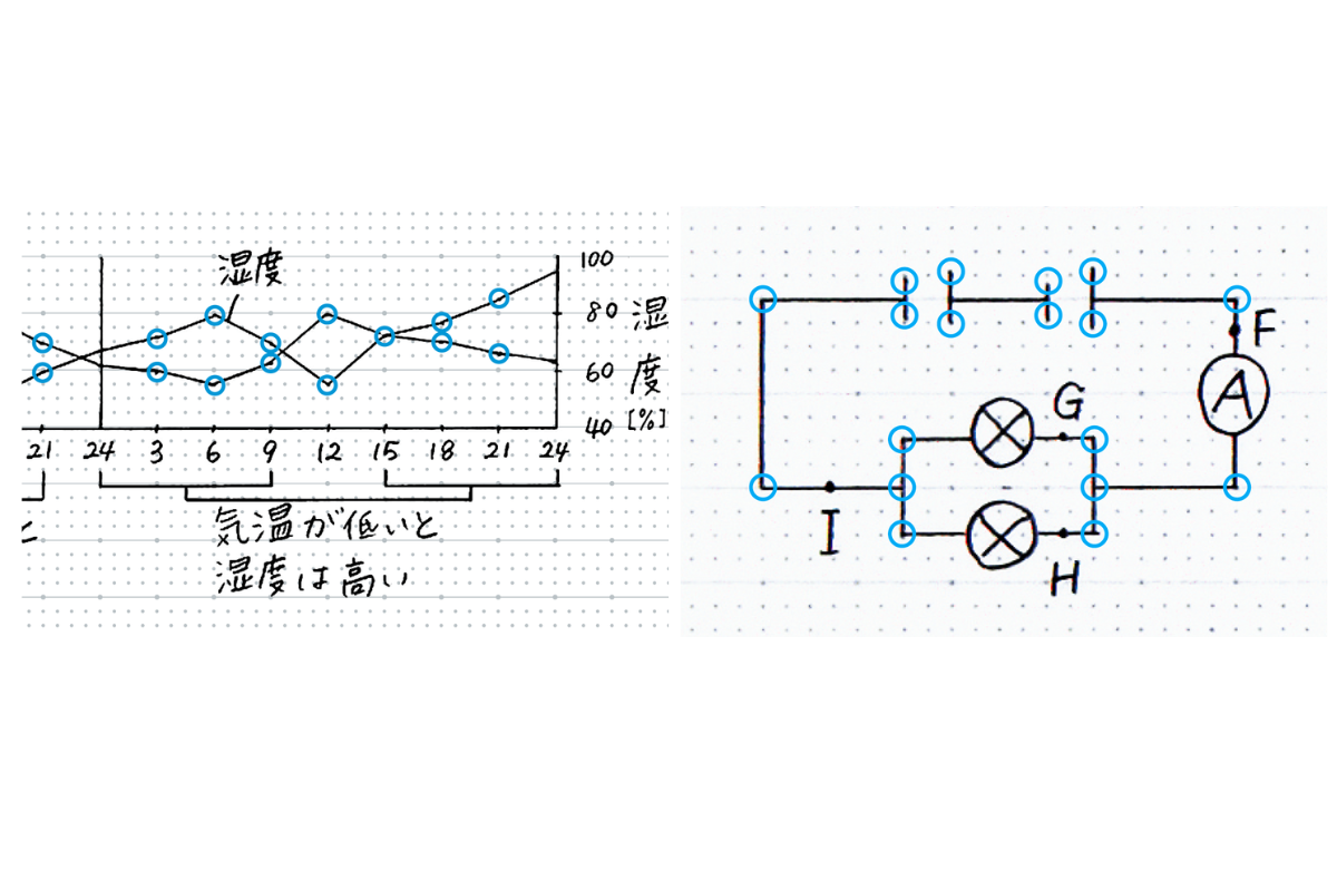 ドット入り理系線