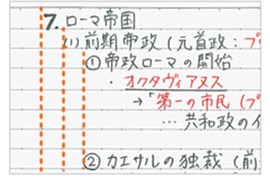 キャンパスノート　ドット入り罫線　特長画像2