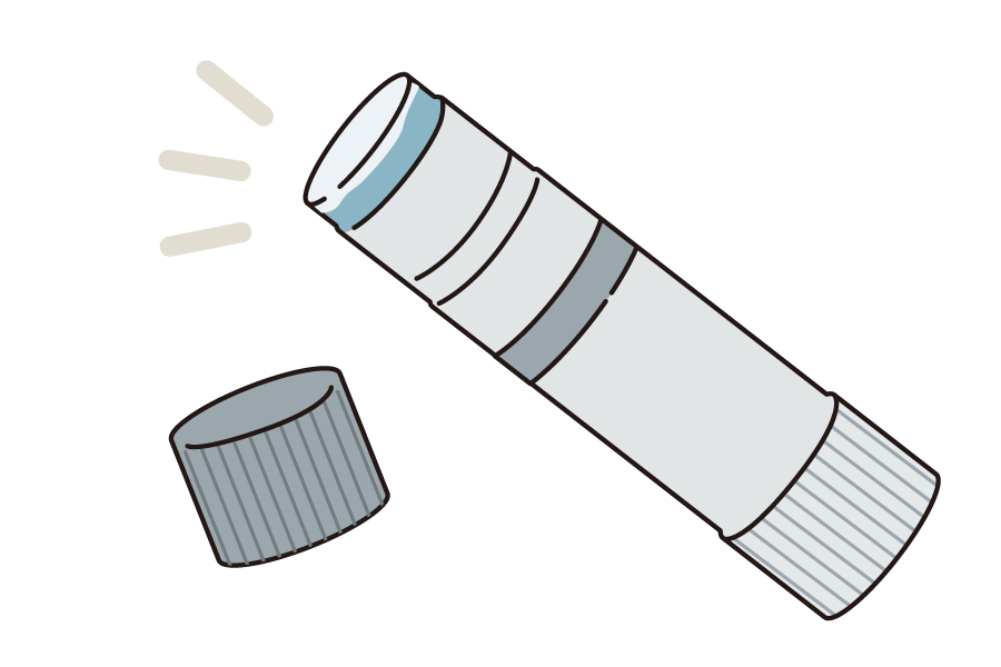 スティックのりはフタをし忘れると乾いちゃう…