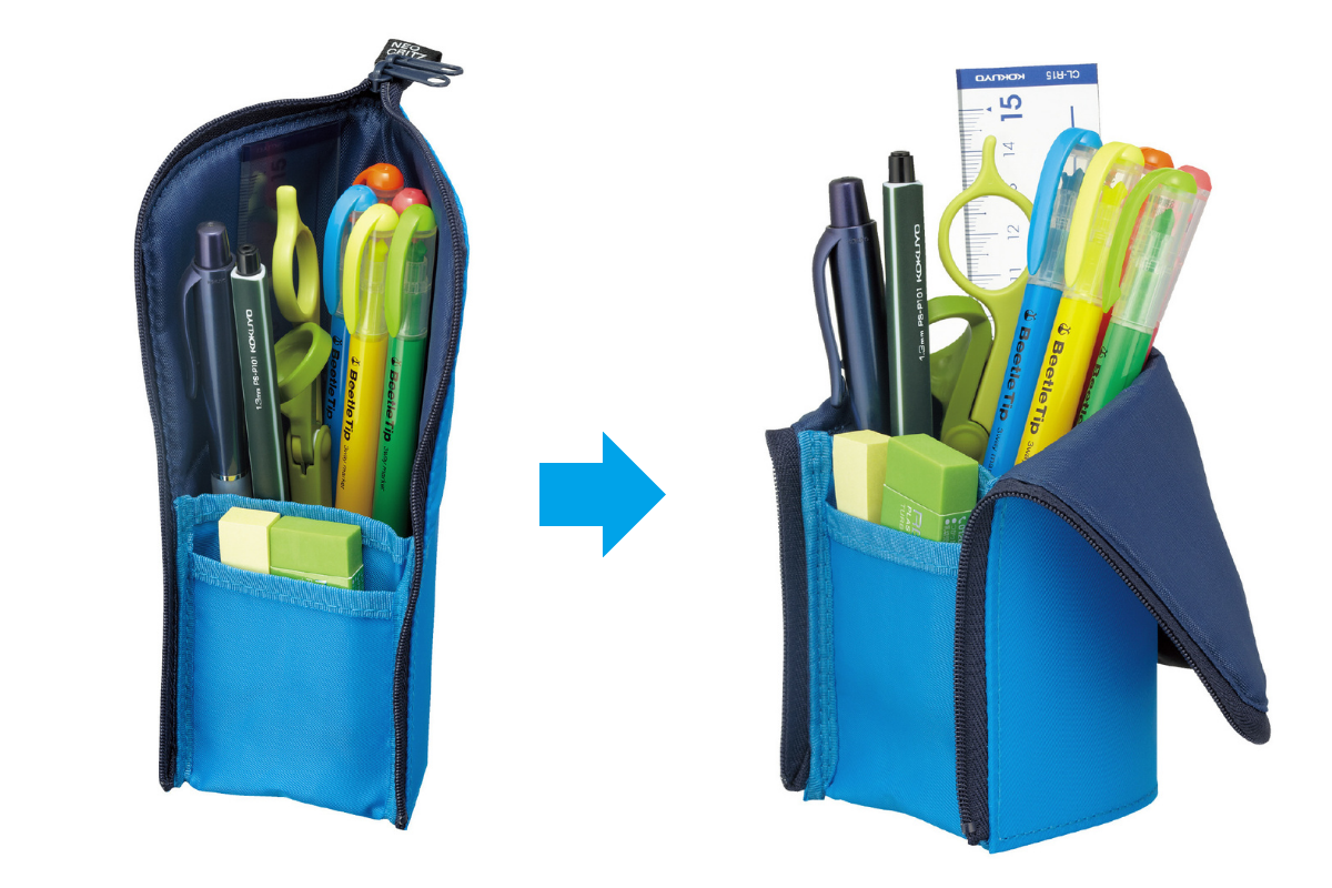 ネオクリッツ ペンケースからペン立てへ変わる画像