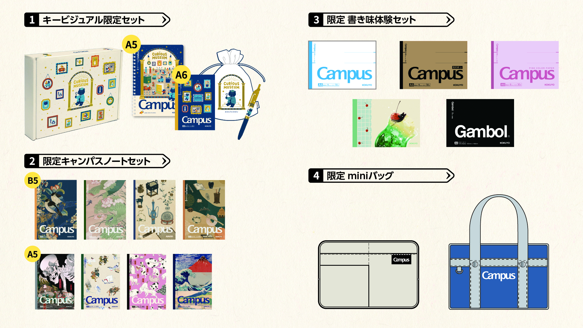 「KOKUYO HAKU 2026」限定商品（一部抜粋）