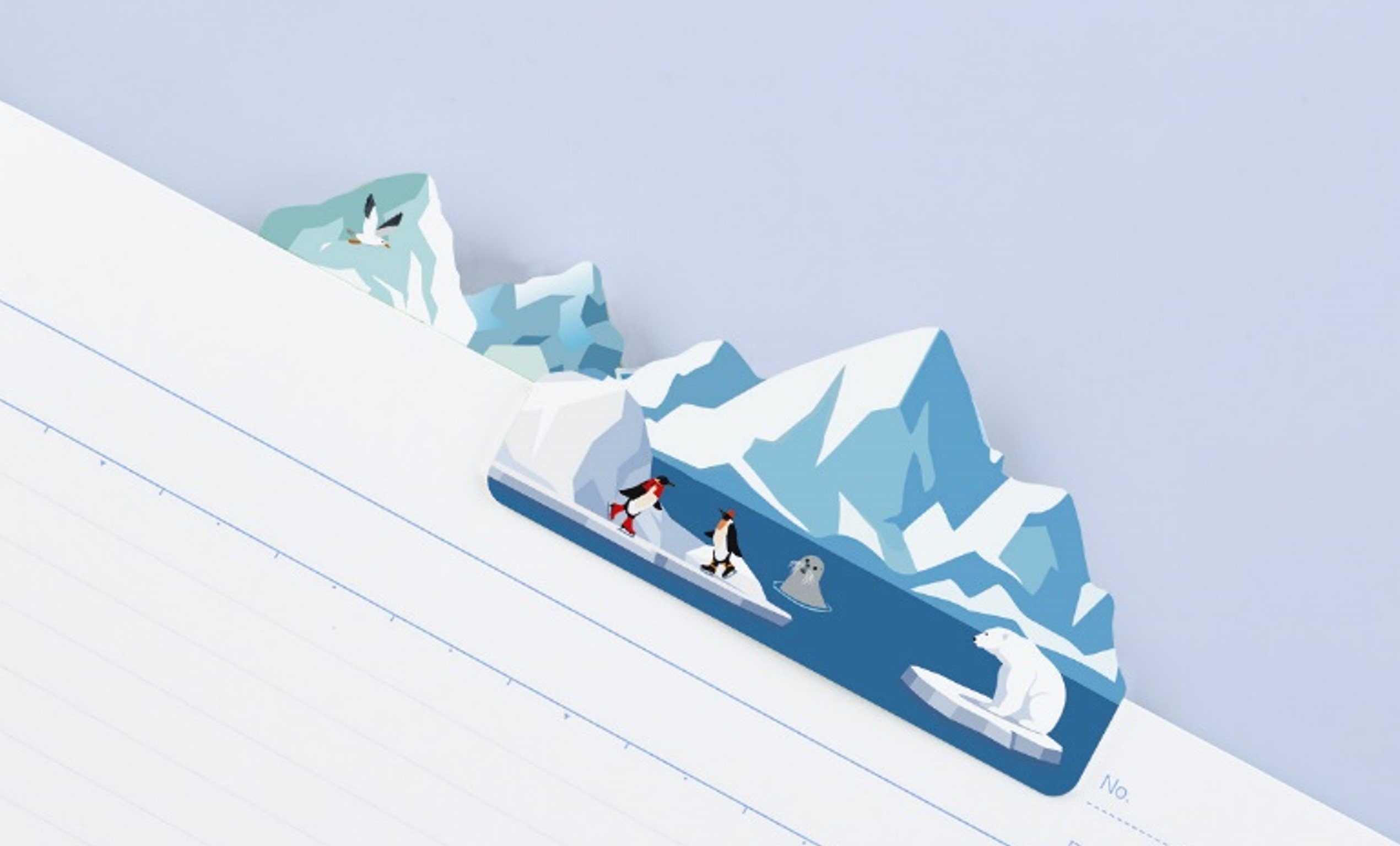 ページを開くと現れる山のふもとの世界