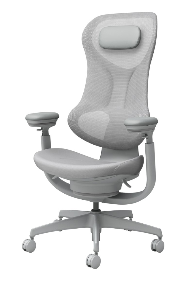 White gray chair