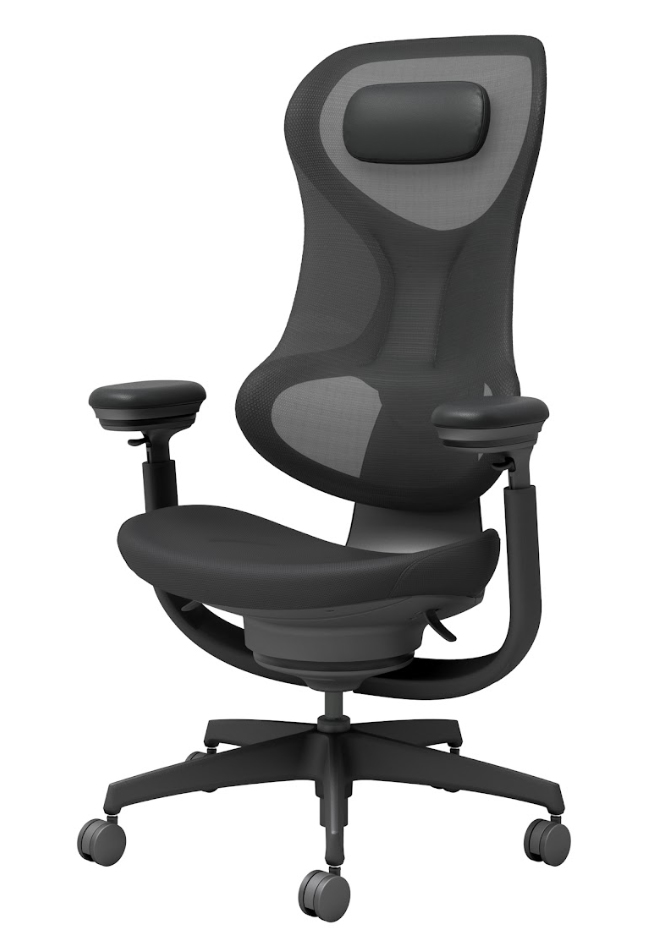 Black gray chair