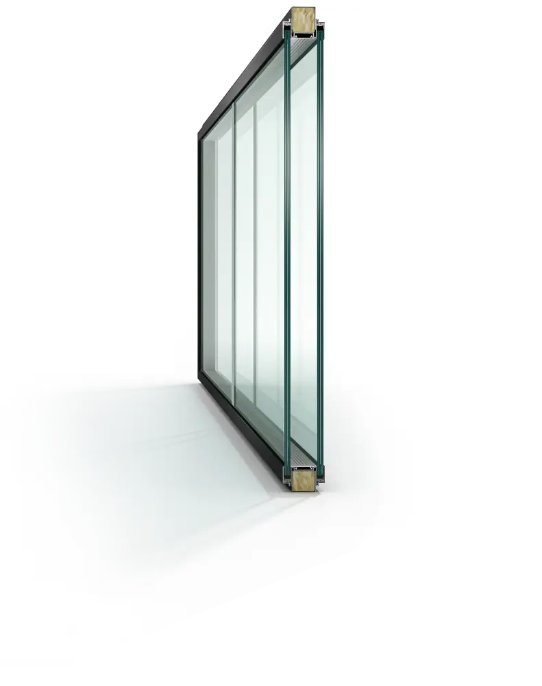 Double Glass Partition