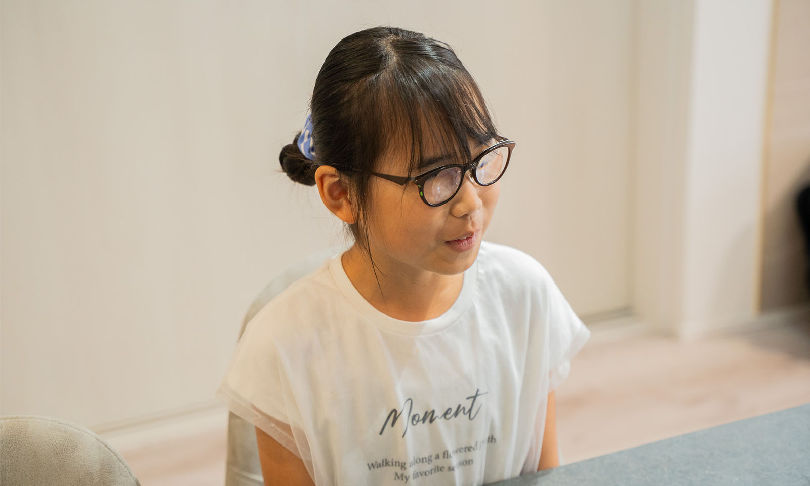 ALTはじまり。かのんちゃんがインタビュアーに向かって、自分の夢を語っている様子。どこか笑顔が増えてきている気がする。ALTおわり。