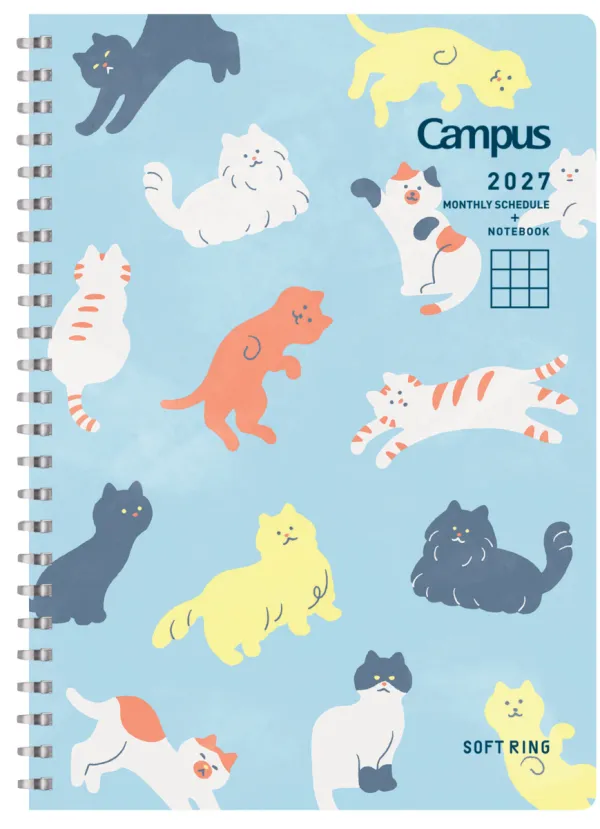 コクヨ ソフトリングダイアリーＡ５・1月始まり キャットの商品画像