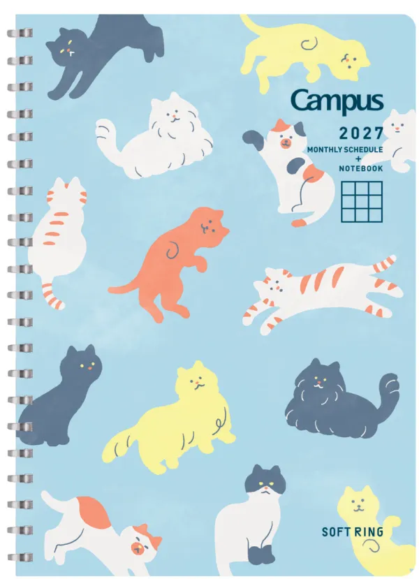 コクヨ ソフトリングダイアリーＢ６・1月始まり キャットの商品画像