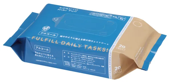 コクヨ 雑巾のように使える超大判ウェットシート<KOKUYO HibiFull>(アルコール・20枚入り)の商品画像