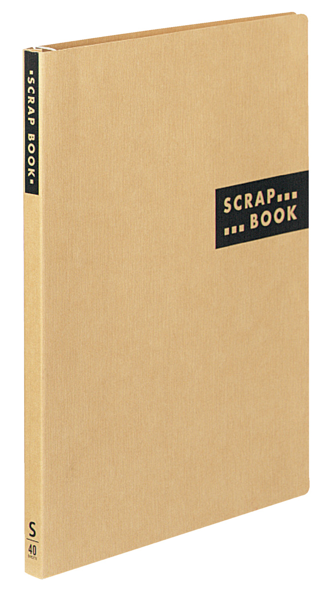 スクラップブックSスパイラルとじ・固定式A4 クラフト40枚黄｜文具