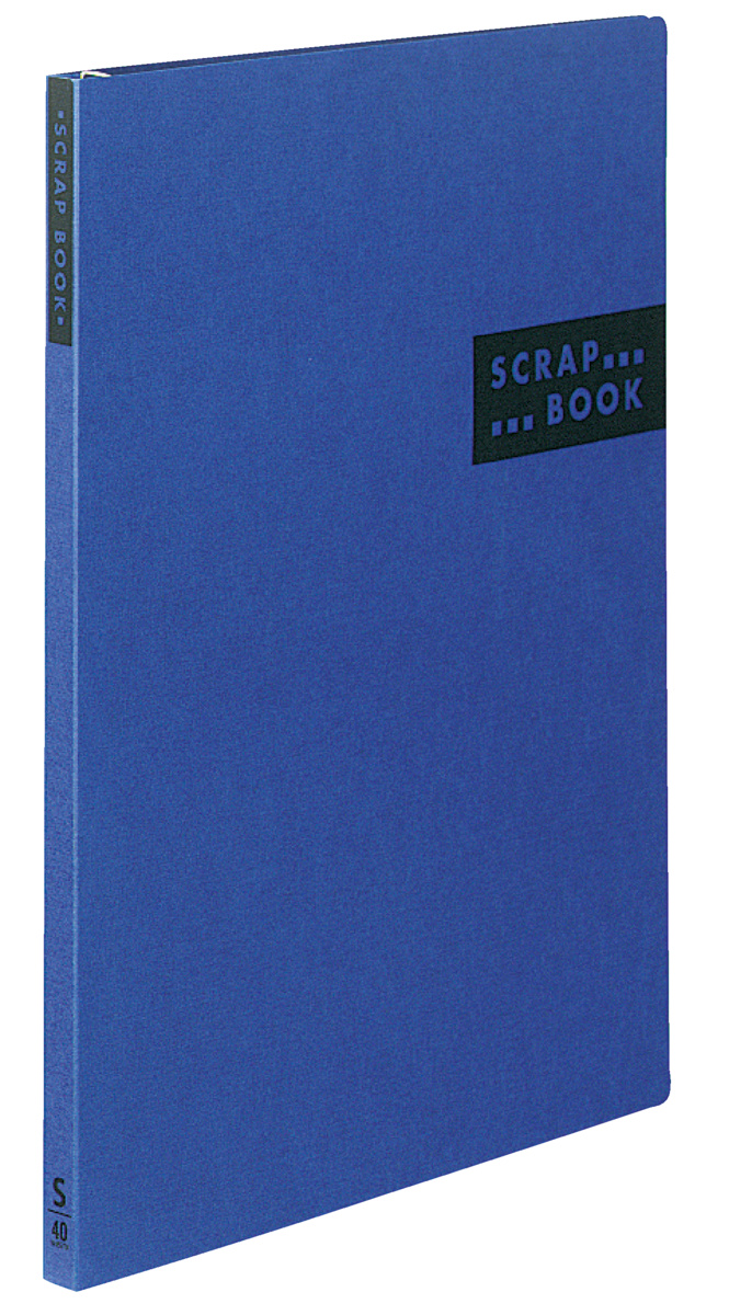 スクラップブックSスパイラルとじ・固定式A4 クラフト40枚青｜文具