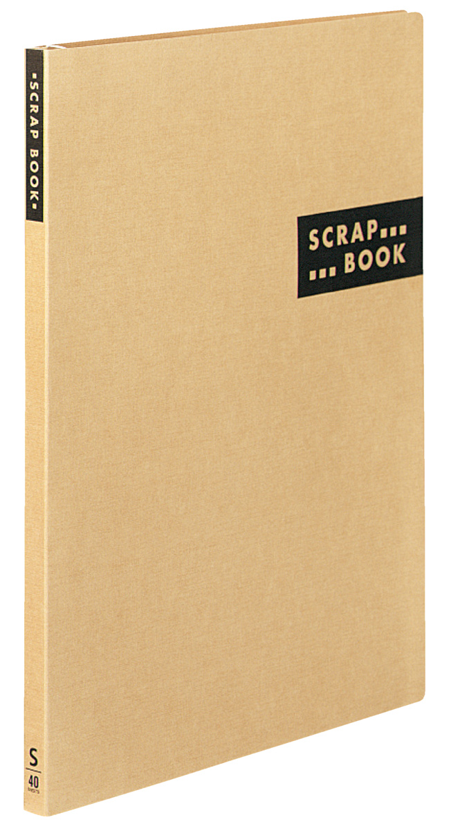 こやページ スクラップブックSスパイラルとじ・固定式A4 クラフト40枚黄｜文具