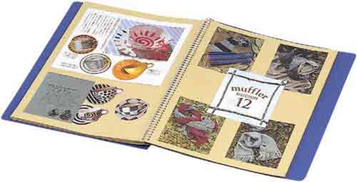 スクラップブックSスパイラルとじ・固定式A4 クラフト40枚青｜文具