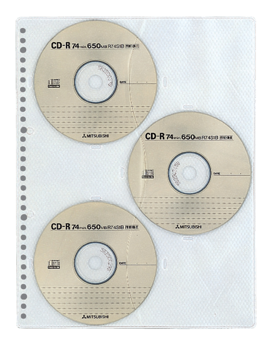 CDポケット6A4リフィル縦30穴6枚収容3枚入｜文具｜コクヨ