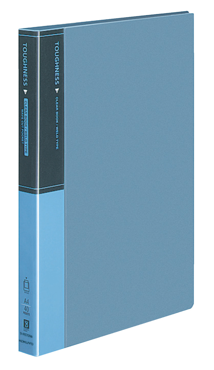 タフネス クリヤーブック固定式 A4-S 40枚 青｜文具｜コクヨ