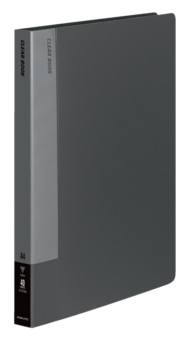 Y様✕4 クリヤーブック固定式 A4-S 40枚 ダークグレー｜文具｜コクヨ