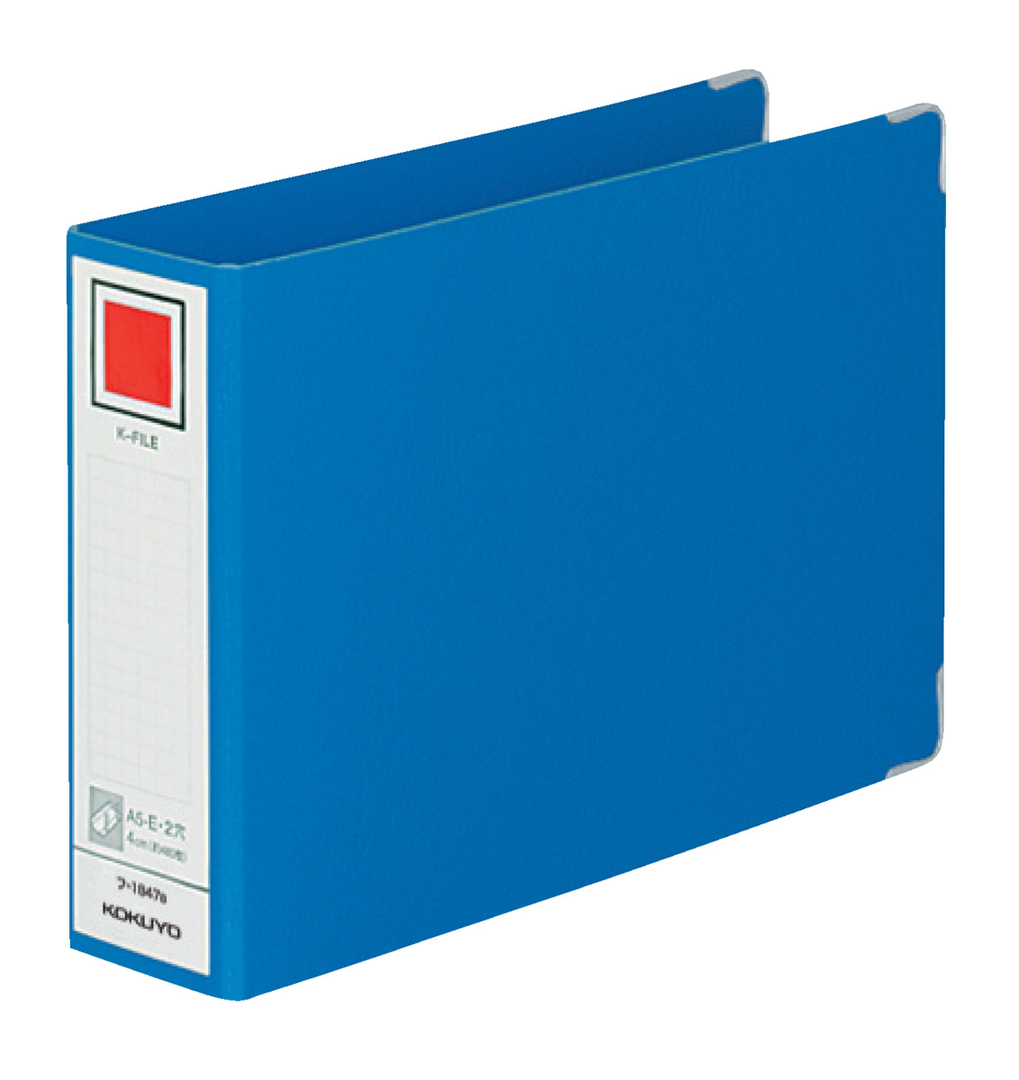 KファイルMタイプ A5横 40mmとじ400枚収納 2穴 青｜文具｜コクヨ